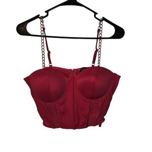 Say What?‎ Corset Top-Womens-Large-Red